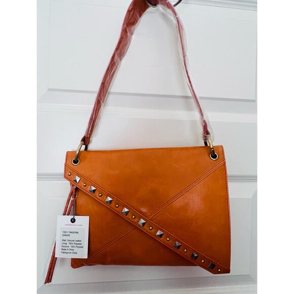 HOBO The Original Zander Tangerine, Leather Shoulder Bag NWT - Picture 3 of 12